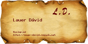 Lauer Dávid névjegykártya